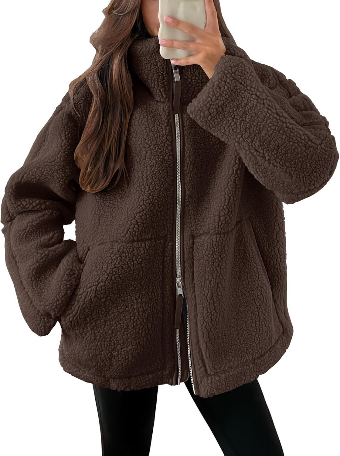 Nova | Fleece Jacket Beige Oversized Fit