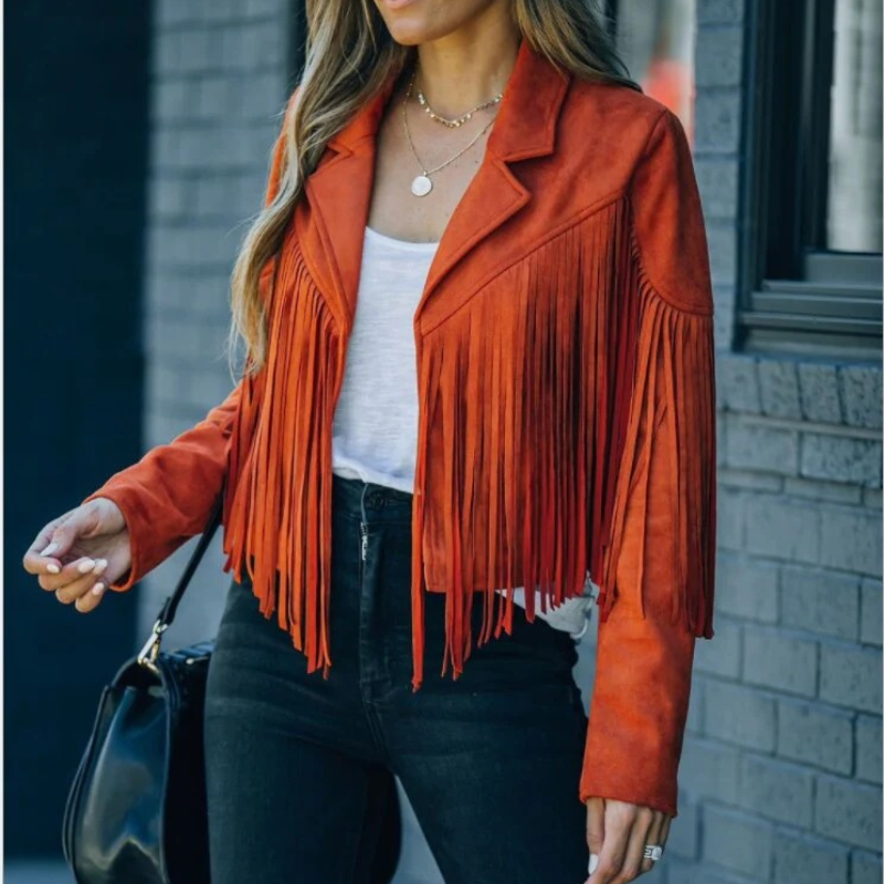 Kenna | Women's Jacket with Fringe Details