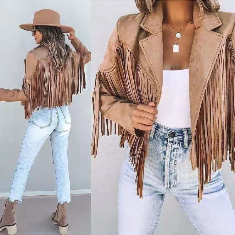 Kenna | Women's Jacket with Fringe Details