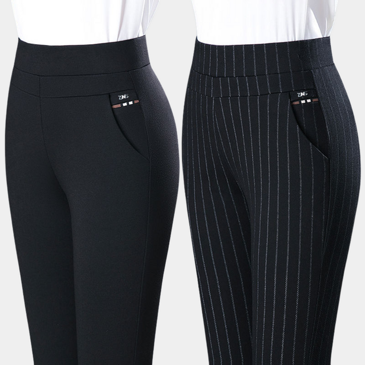 Hedwig | Black High-Waisted Stretch Pants