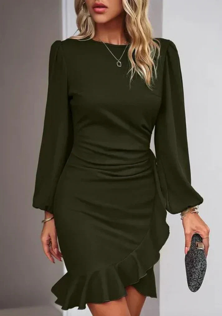 Shawnta | Elegant Dress with Puff Sleeves