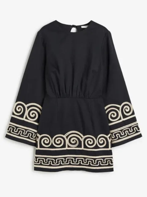 Lyla | Dress with Embroidered Sleeves