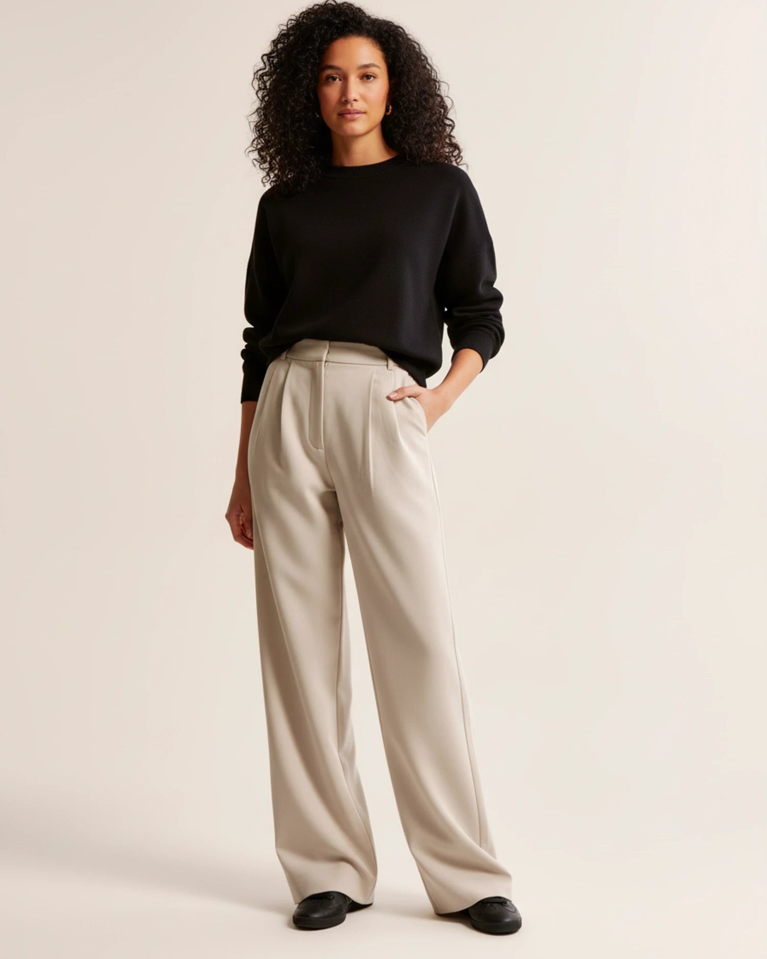 Sindy | High-waisted wide-leg trousers