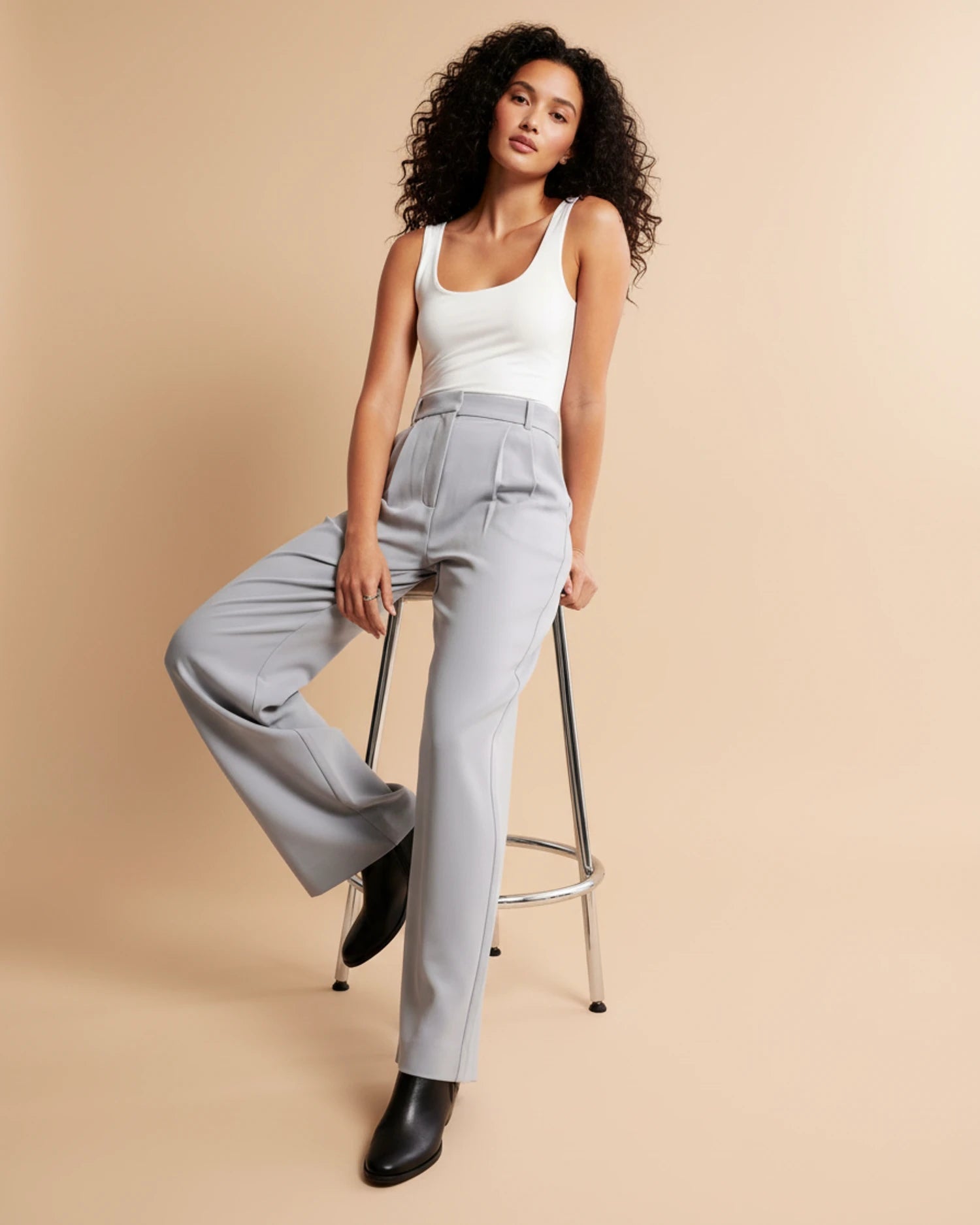 Sindy | High-waisted wide-leg trousers