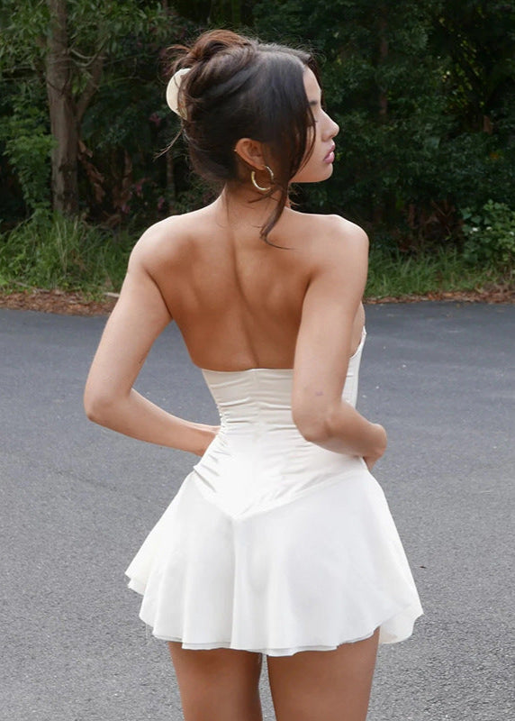 Natasha | Corset Dress Strapless Beige