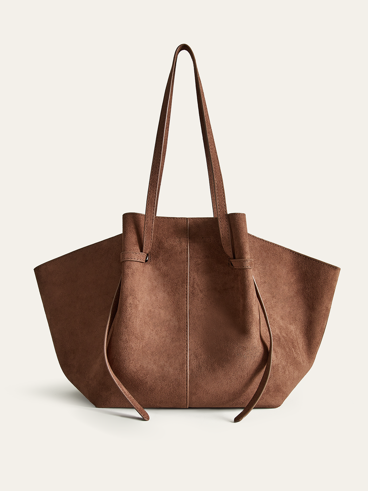 Devorah | Brown Suede Large Shopper Tote Bag