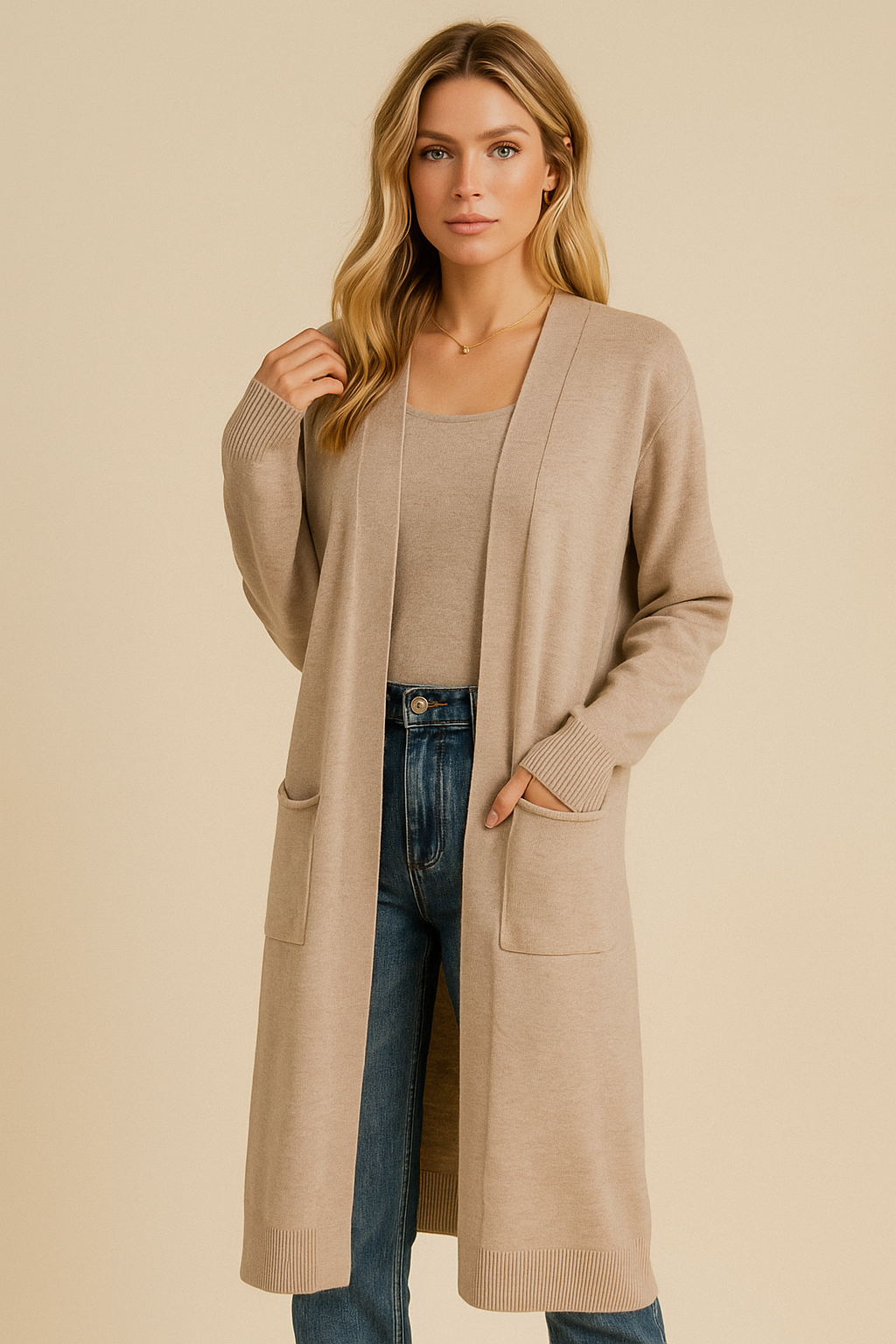 Orpha | Vest Open Long Knitted
