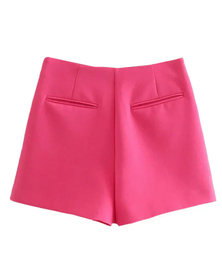 Malaika | Pink Skort with Asymmetrical Wrap