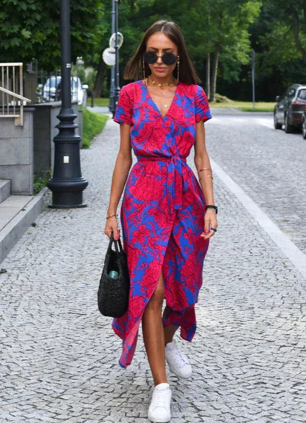Isamar | Floral Print Wrap Dress