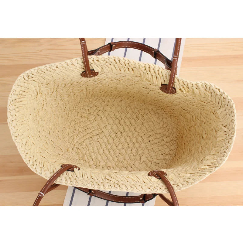 Skyler | Woven Raffia Shoulder Bag