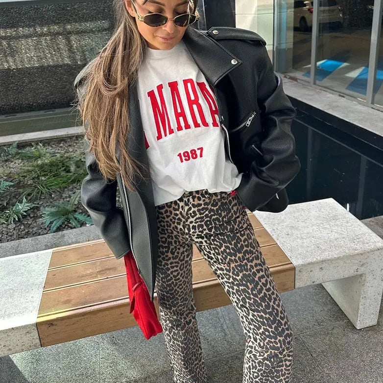 Carli | Leopard print trousers
