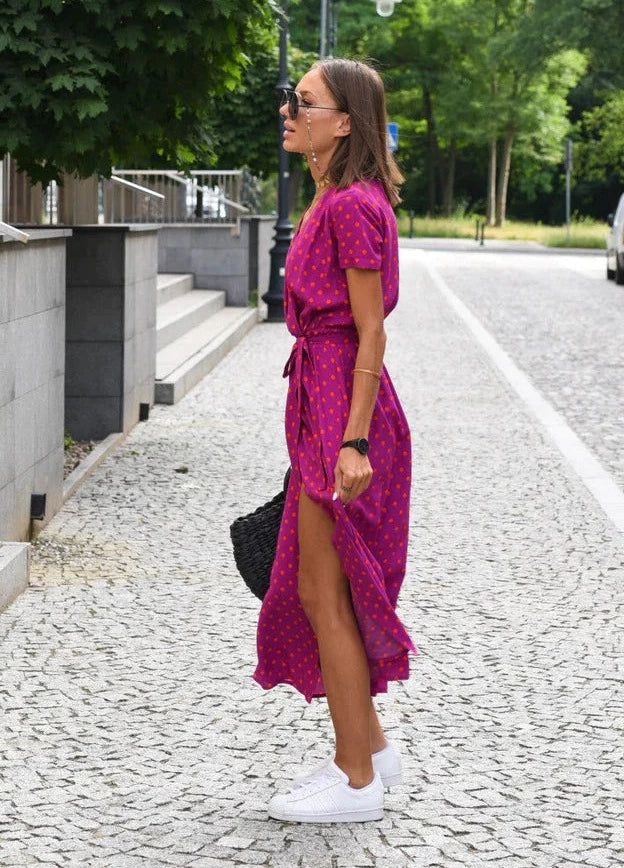 Isamar | Floral Print Wrap Dress