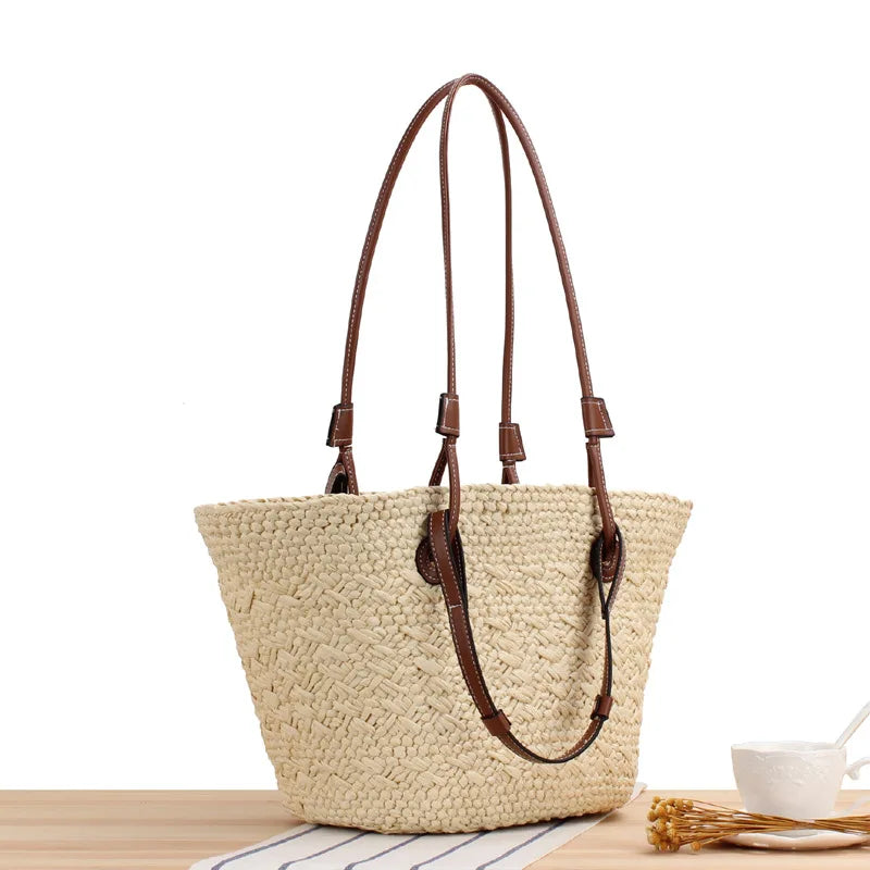 Skyler | Woven Raffia Shoulder Bag