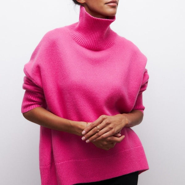 Amiyah | Turtleneck Sweater Oversized Knitted
