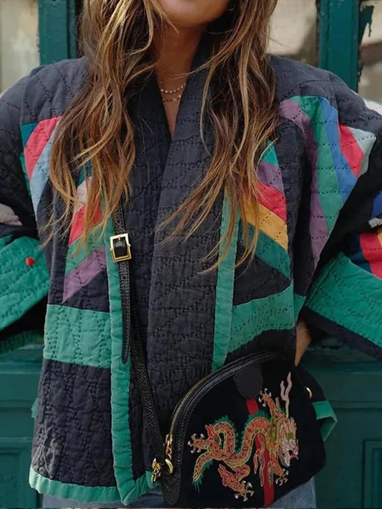 Anouk | Coat with colorful patchwork design