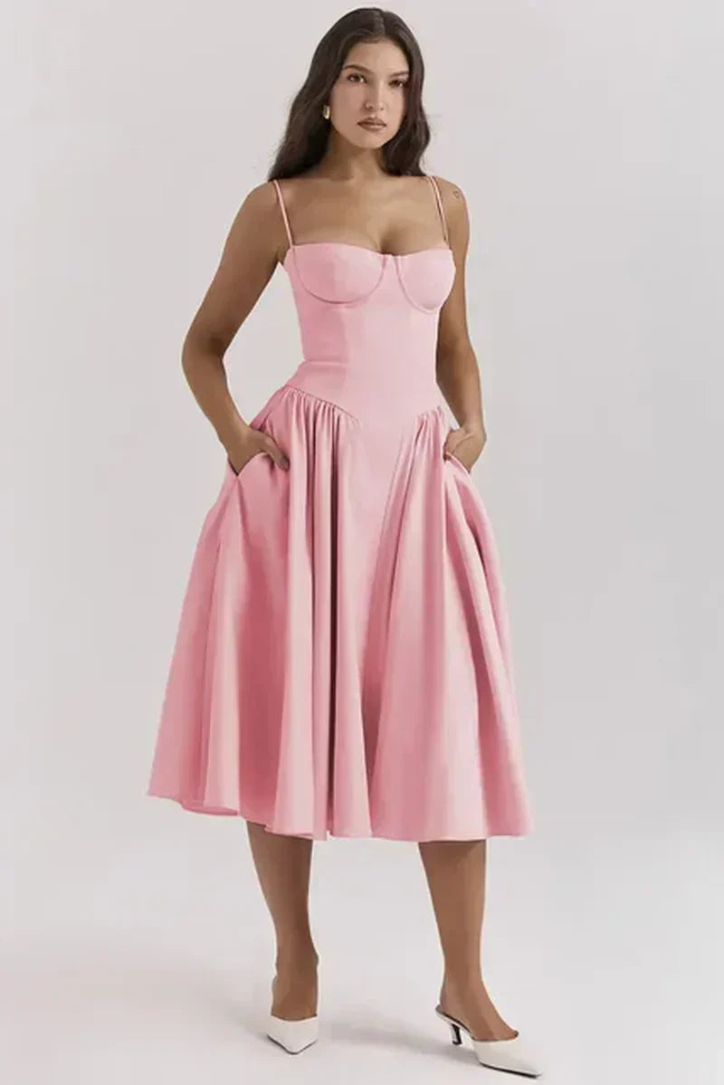 Althea | Dress with Bustier and Wide Skirt