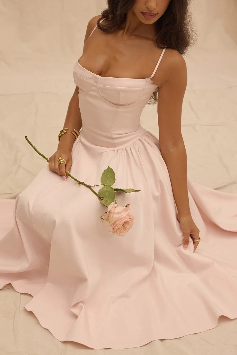 Althea | Dress with Bustier and Wide Skirt