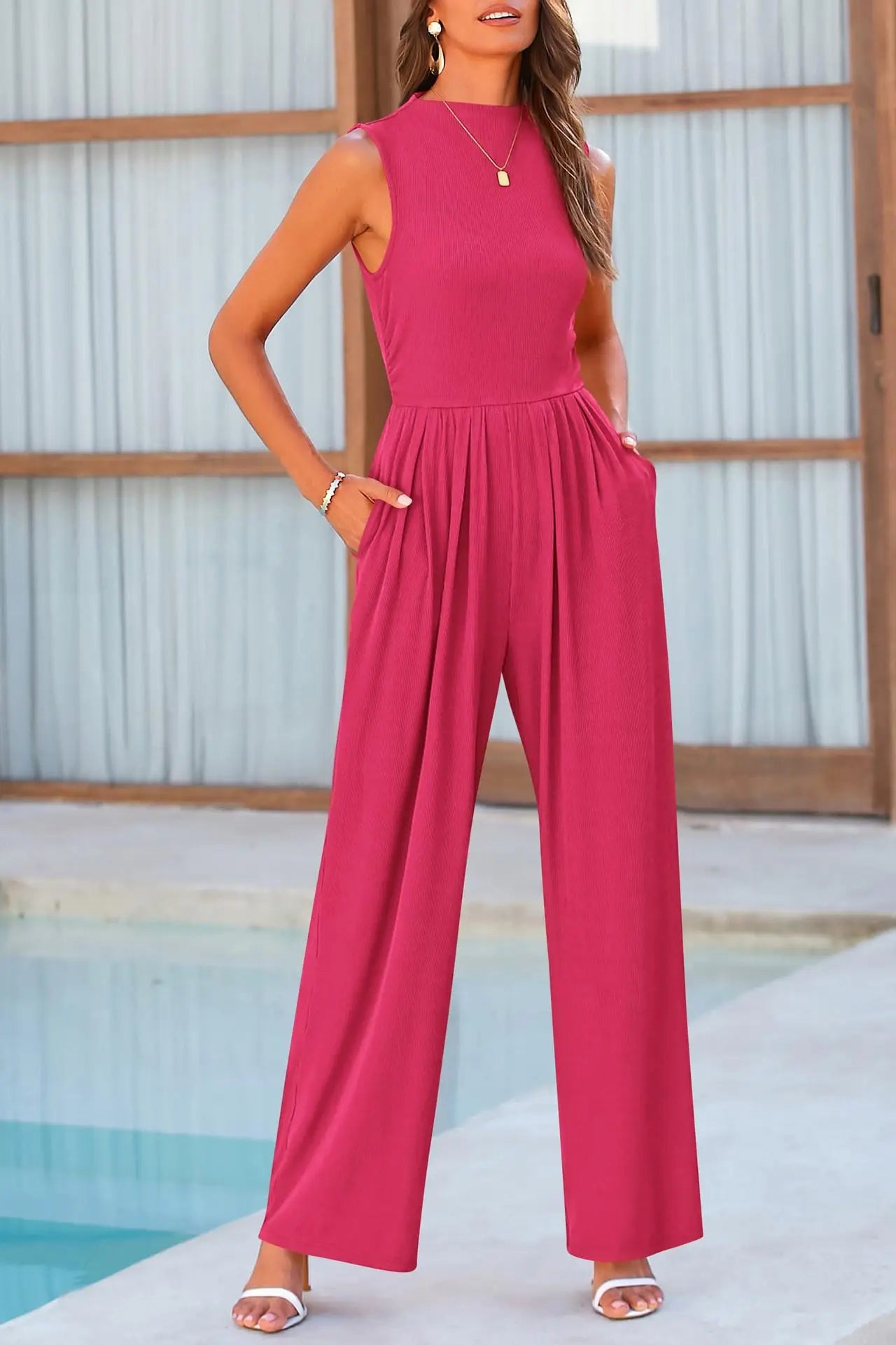 Jonna | Jumpsuit Women's Wide Leg Beige