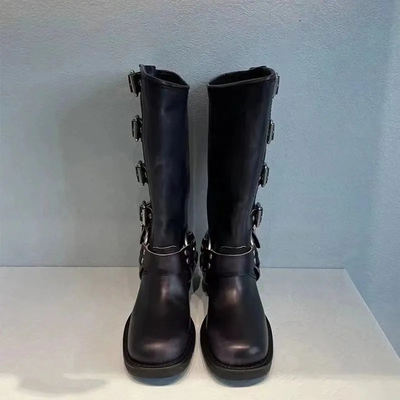 Sora | Boots with Buckles and Straps
