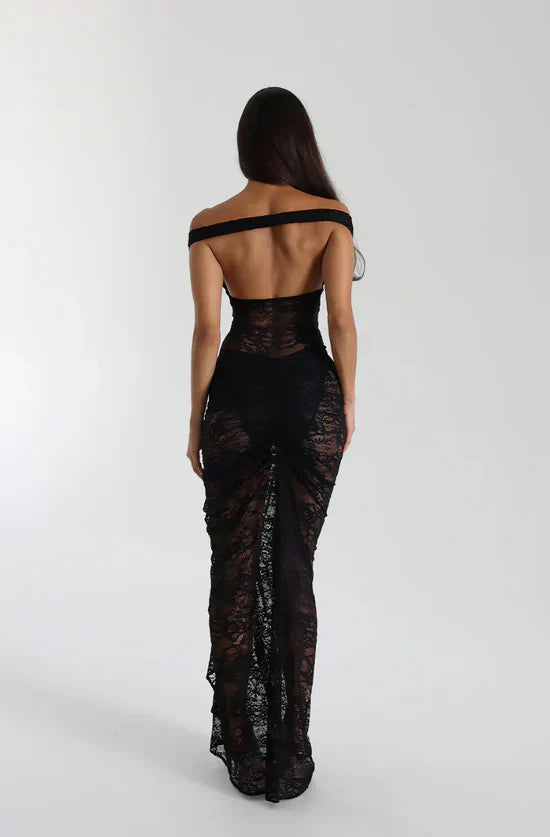 Shalonda | Off-the-shoulder evening dress with slit