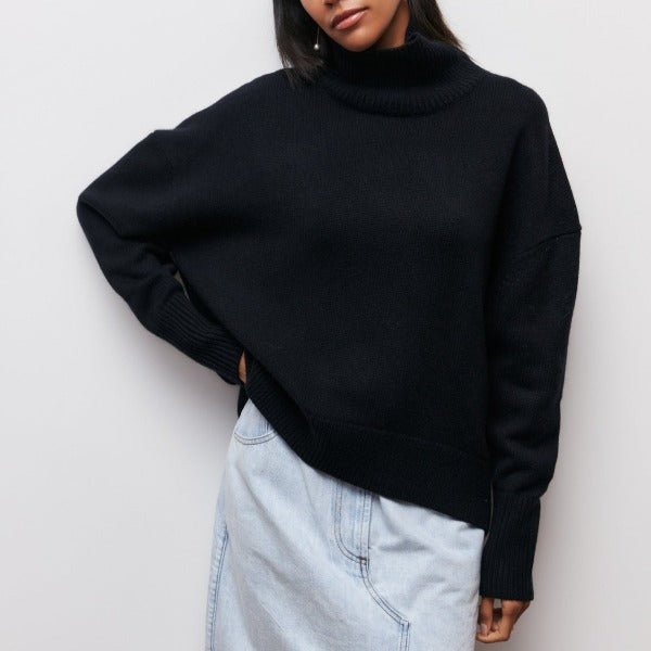 Amiyah | Turtleneck Sweater Oversized Knitted