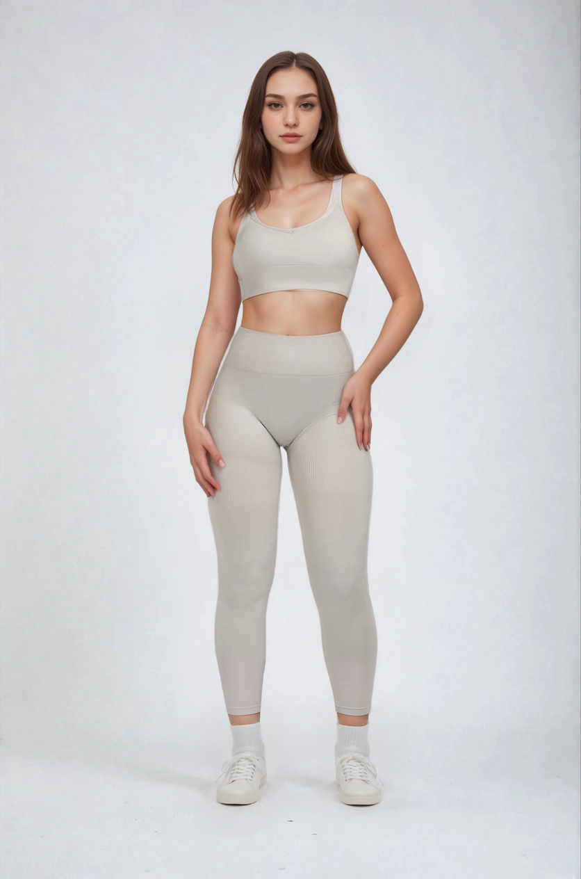 Dalia | Women's High Waist Ribbed Sports Set