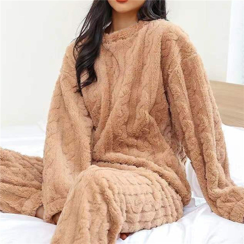 Lena | Textured Cable Knit Pyjama Set