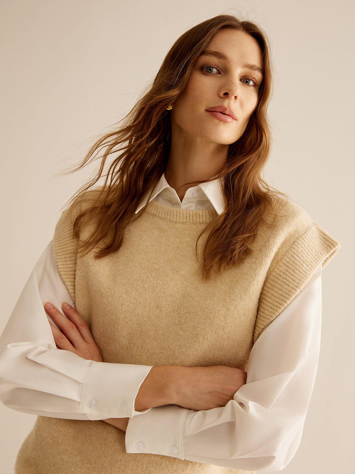 Renay | Knitted Dress & Cardigan Set Off White