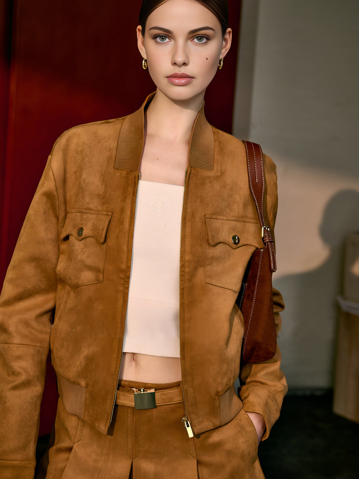 Carisa | Two-Piece Set Suede Look