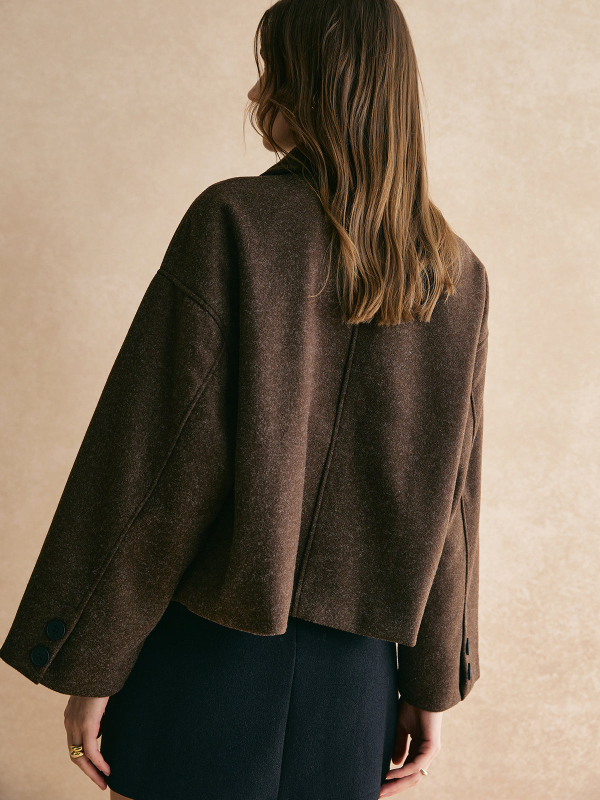 Marli | Women's Blazer Dark Brown Boxy Fit