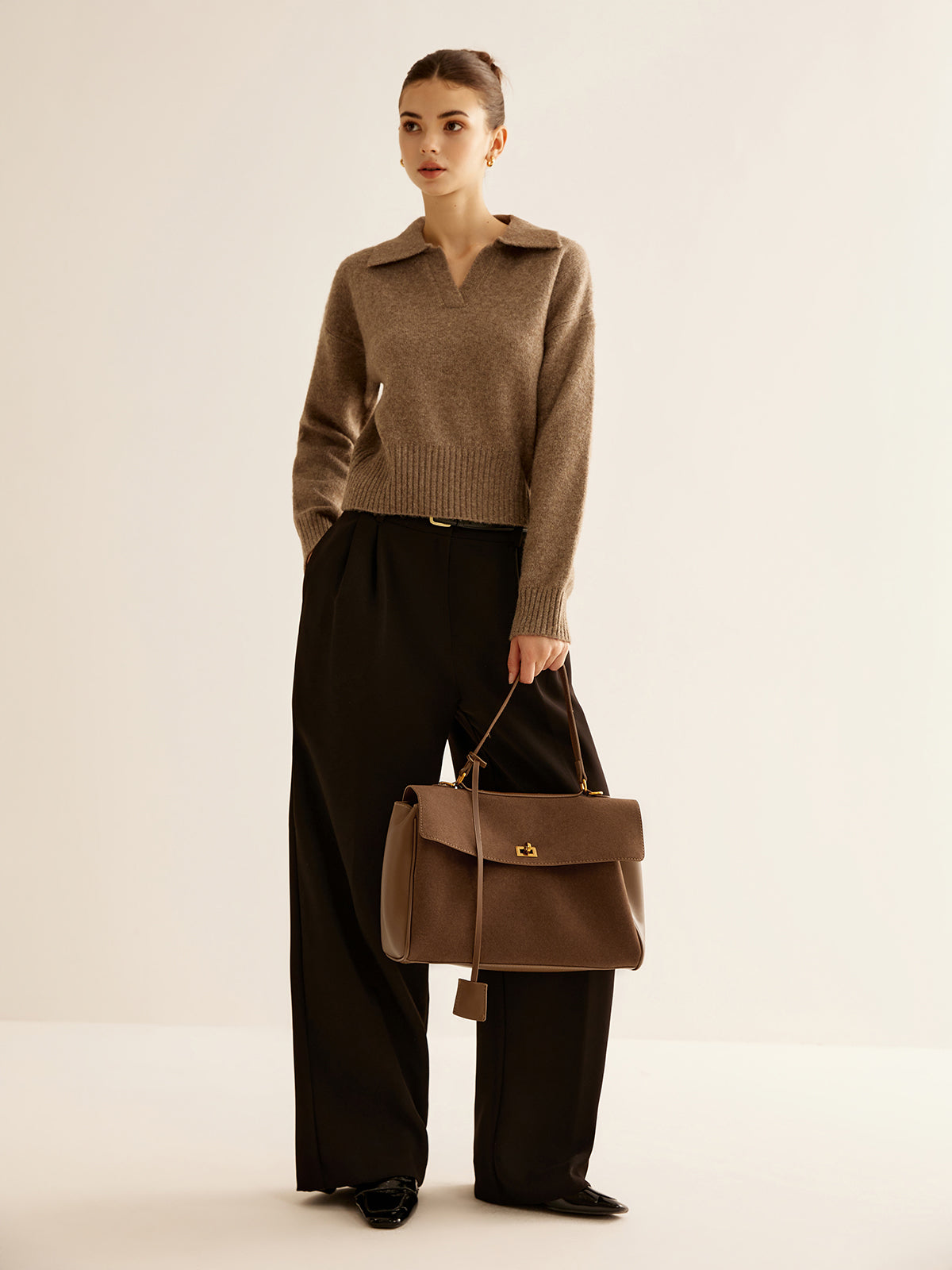 Emery | Handbag with Gold Clasp