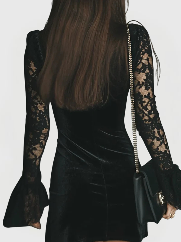 Vera | Lace Long Sleeve Mini Dress