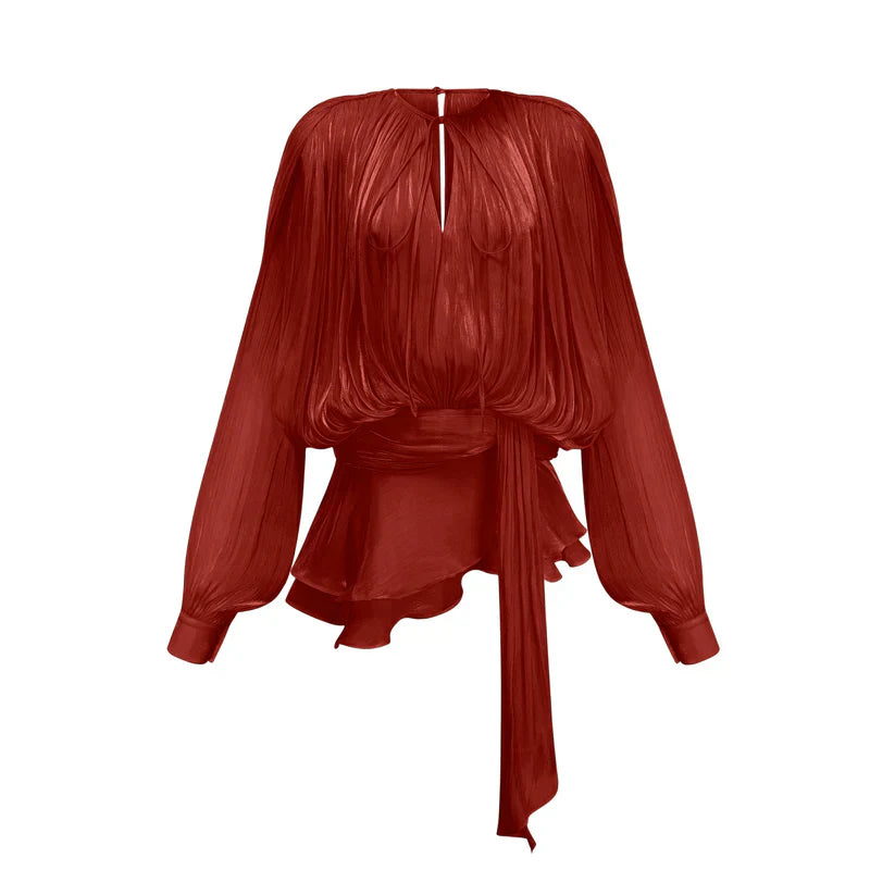 Veerle | Elegant Blouse with a Fitted Waist