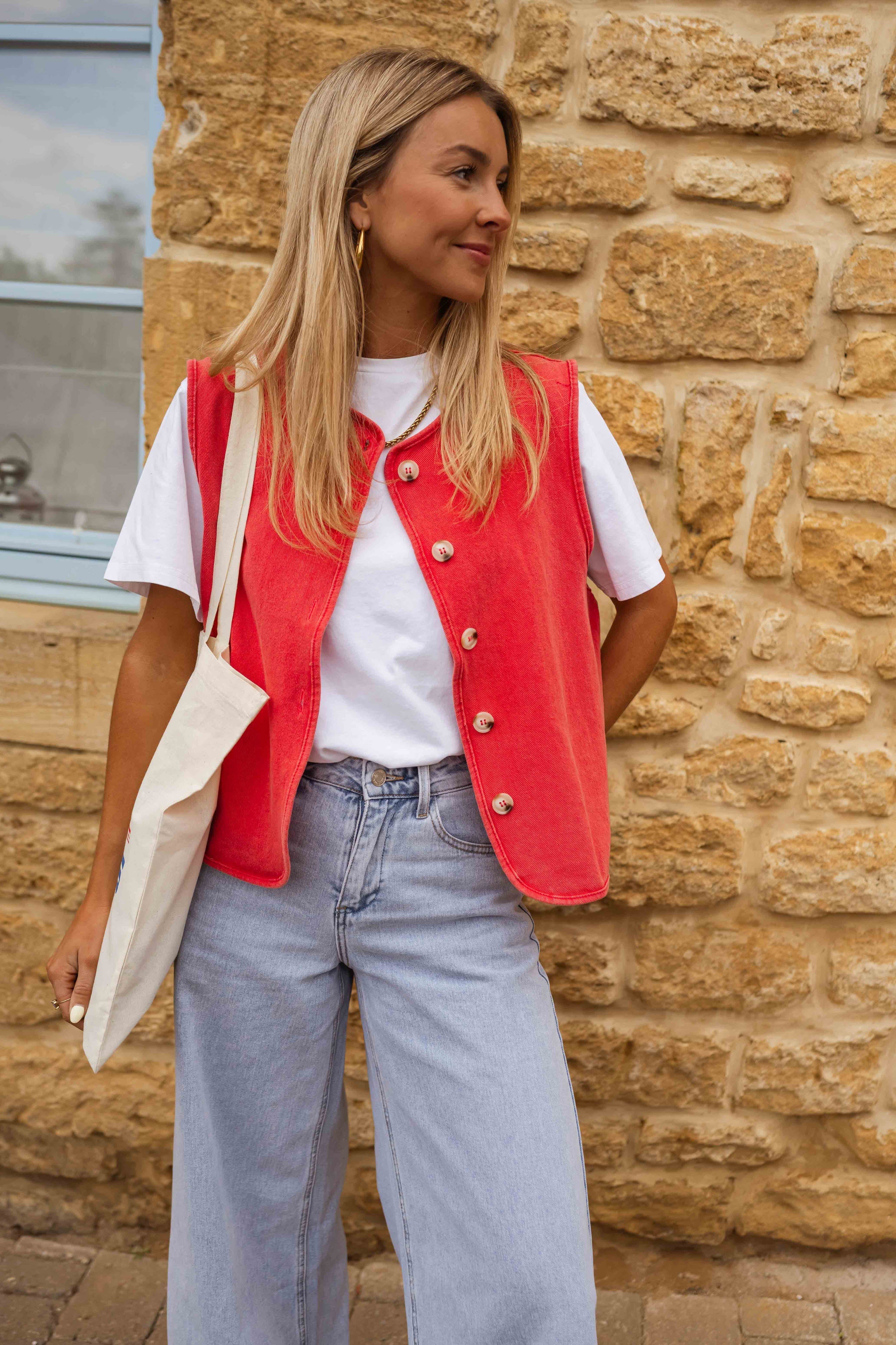 Teri | Women's Vest Red Airy