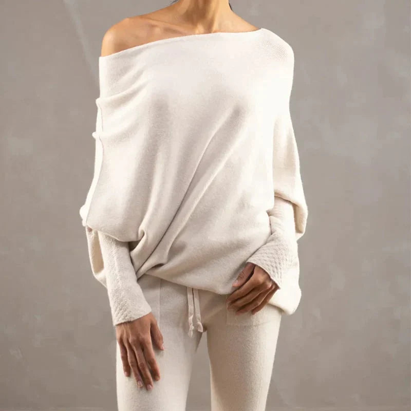 Riley | Sweater Asymmetric Neckline
