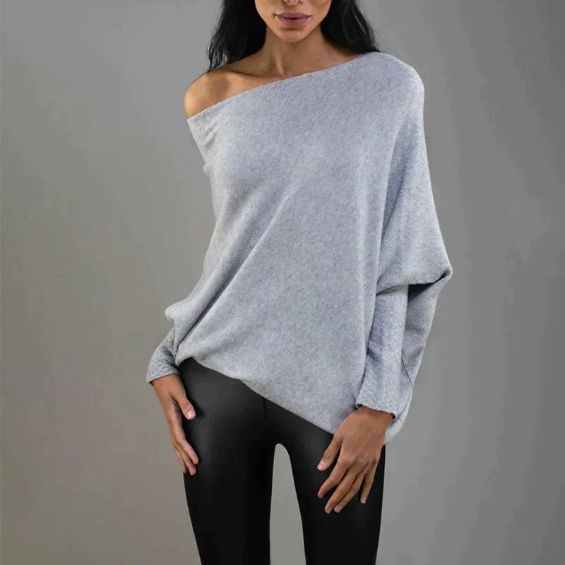 Riley | Sweater Asymmetric Neckline