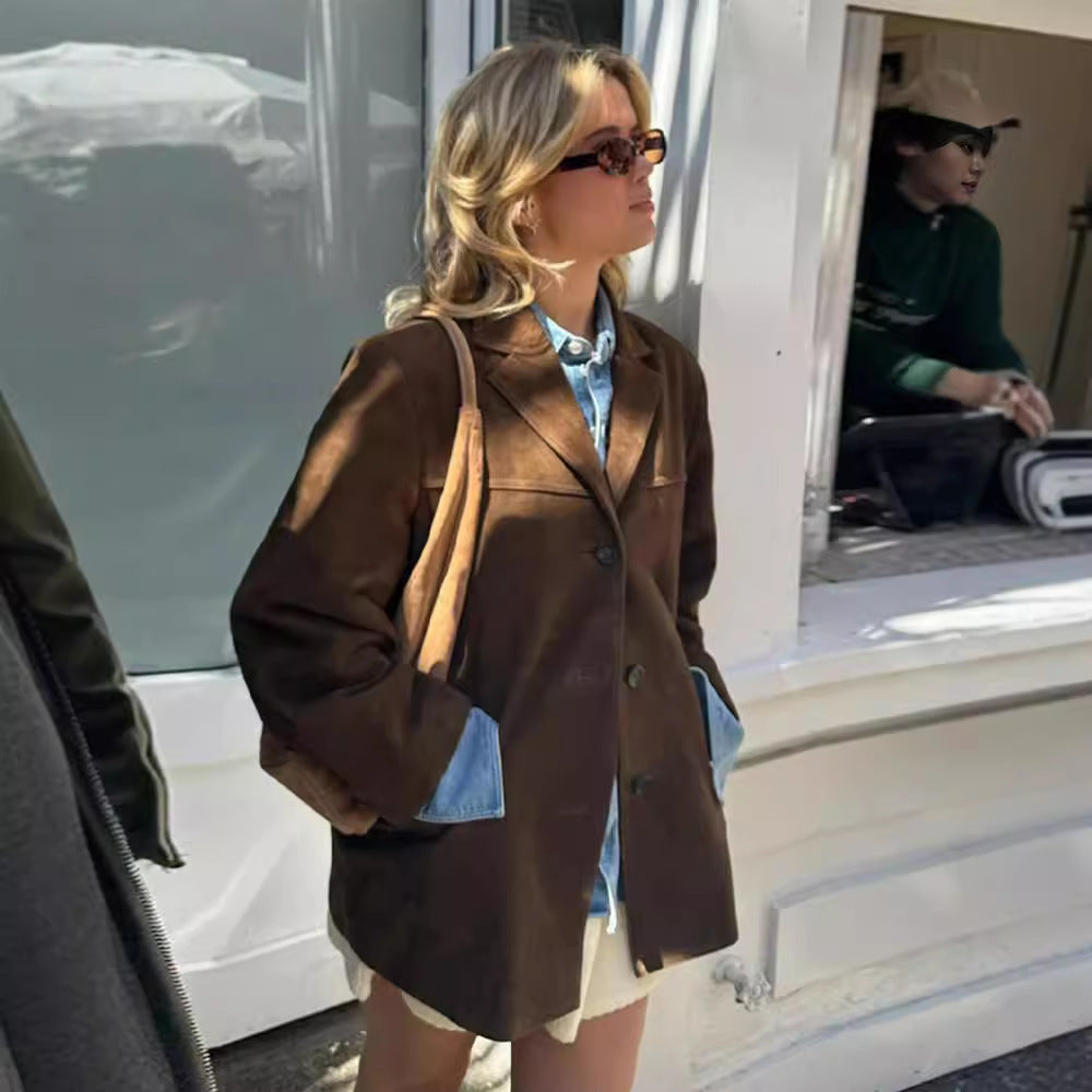 Alyanna | Trench coat Suede Look