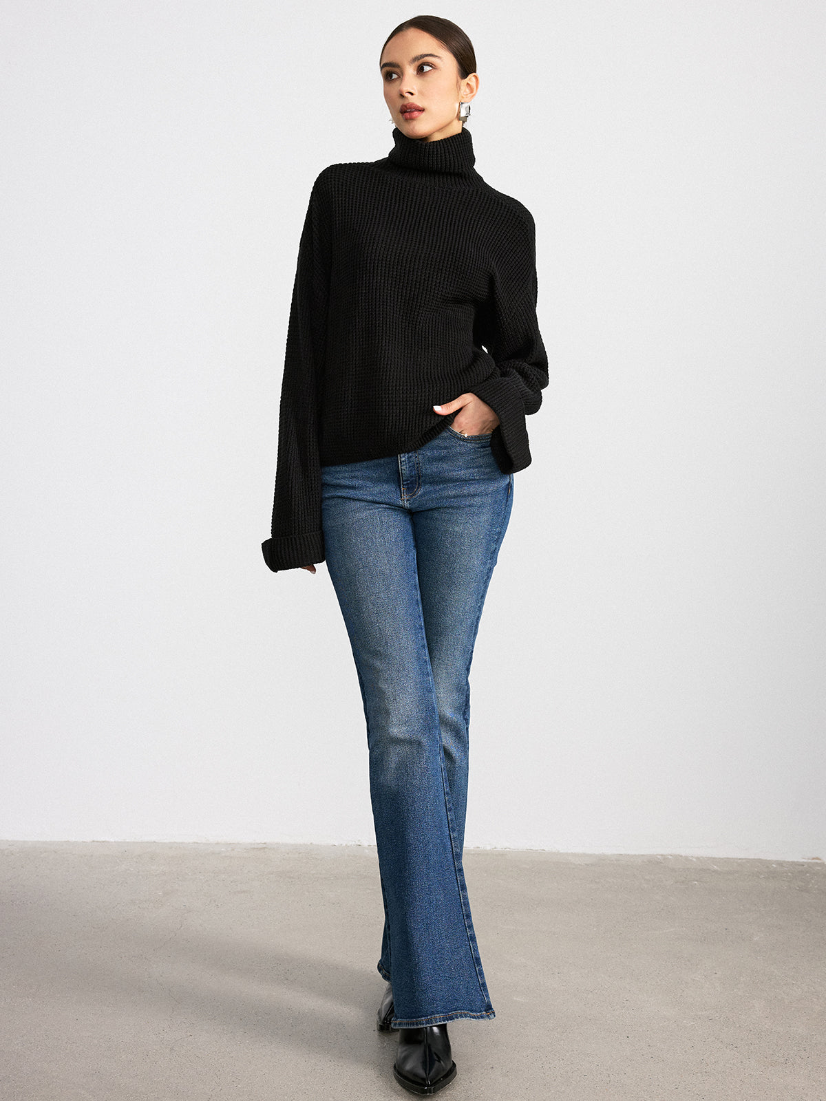 Brynnlee | Women's Turtleneck with Flared Sleeves