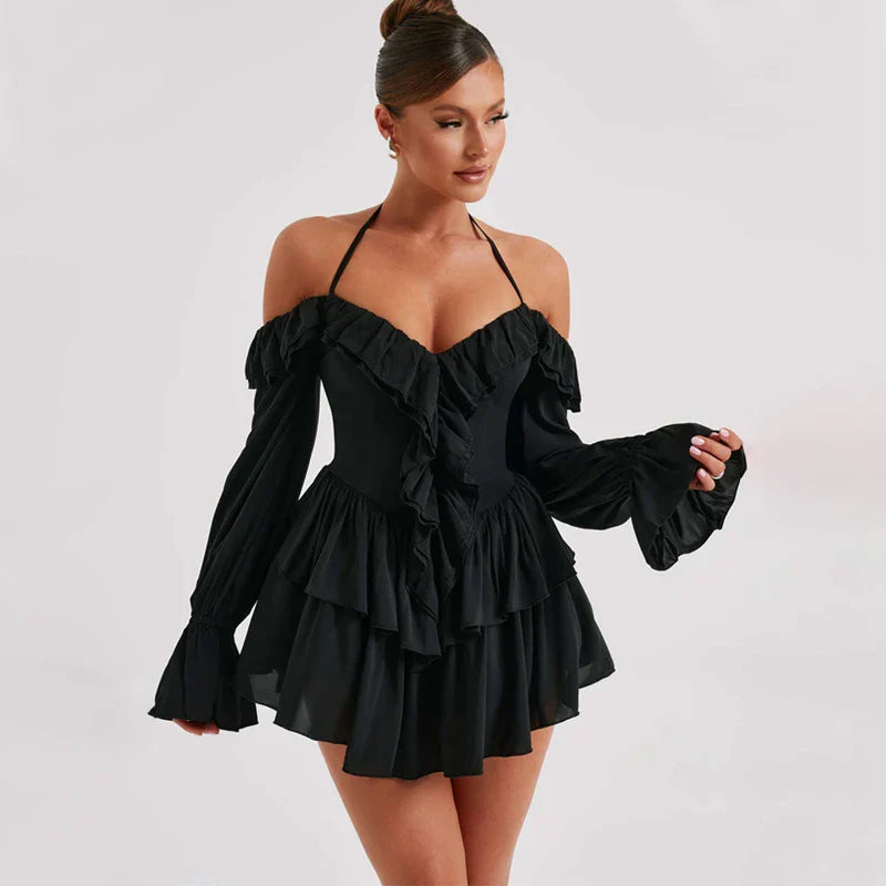 Deandra | Ruffle Dress with Bodycon Silhouette