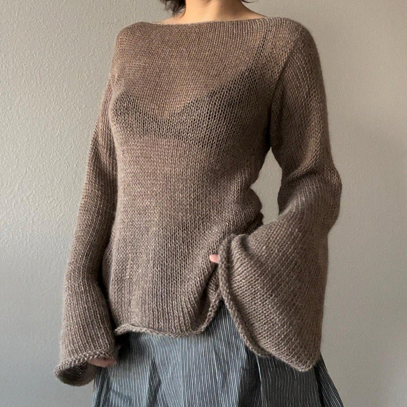 Birtha | Sweater with Wide Sleeves and Boat Neck