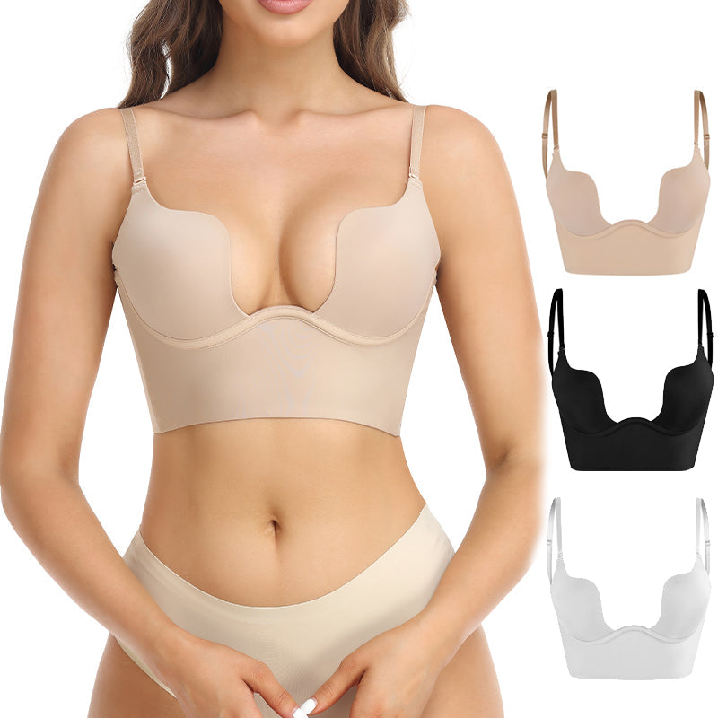 Lena | Invisible Bra with Plunging Neckline and Open Back