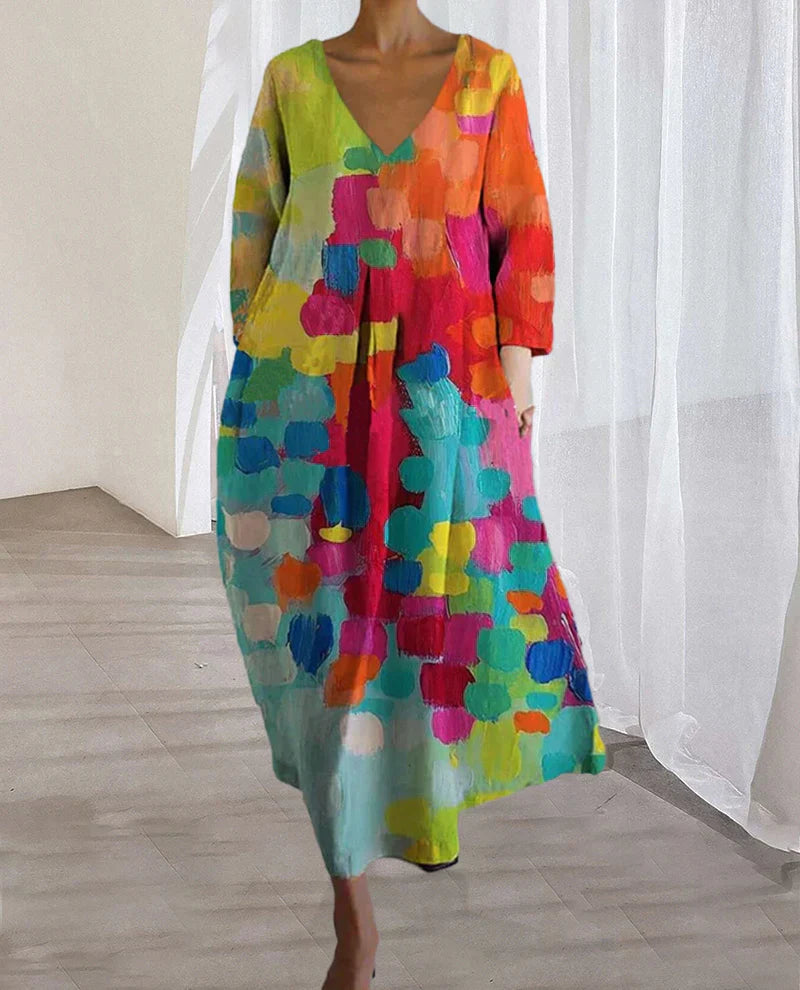 Cindi | Dress with Abstract Print