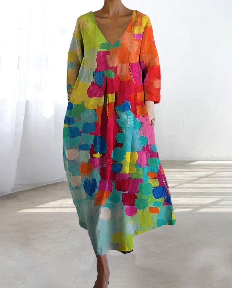 Cindi | Dress with Abstract Print
