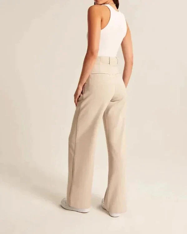 Ethelene | High-waisted pleated trousers