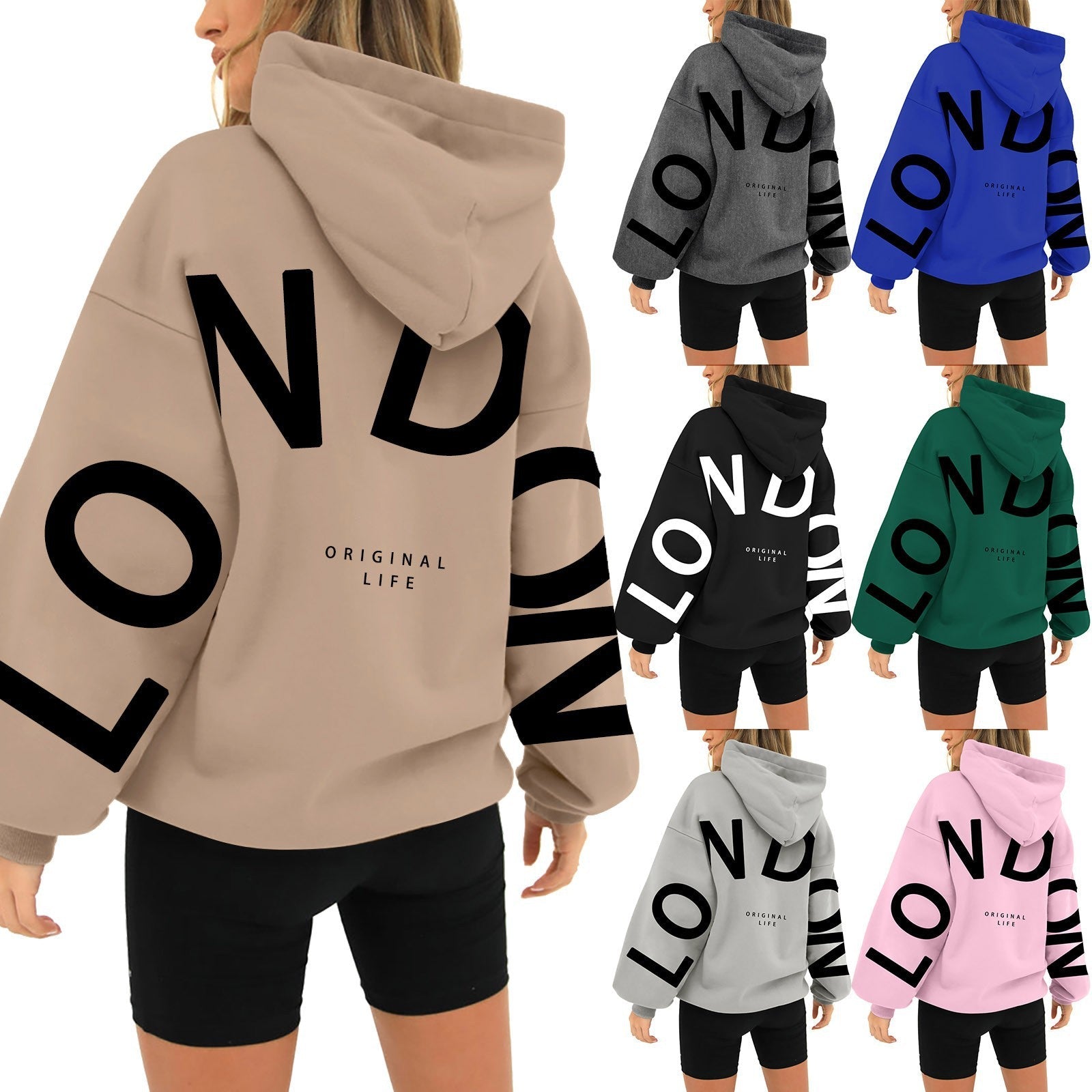 Talitha | Hoodie with 'LONDON' print
