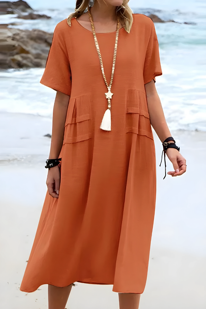 Holly | Relaxed Tiered Midi Dress