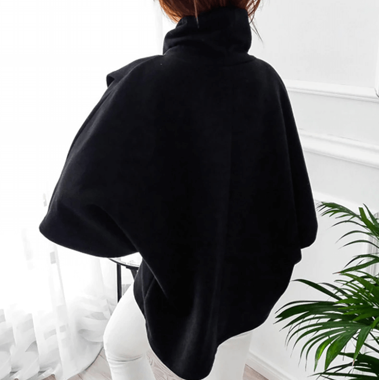 Nina | Poncho Top with High Neckline