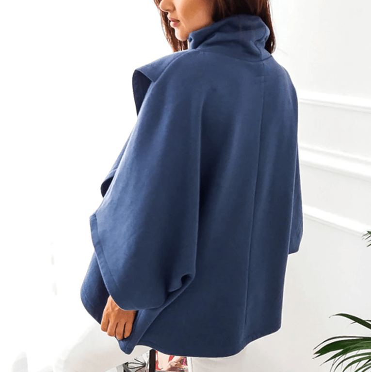 Nina | Poncho Top with High Neckline
