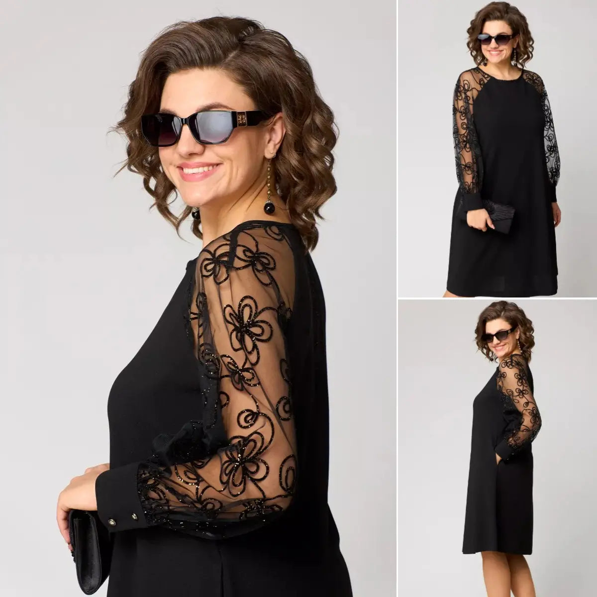 Dreama | Elegant Dress with Embroidered Sleeves