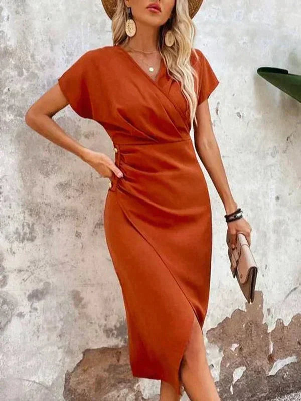 Ryn | Dress Ruffles Wrap V-neck